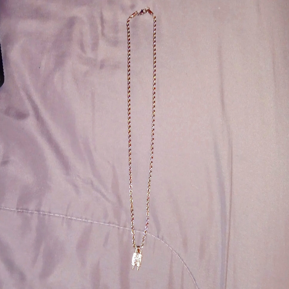 20 In Silver Rope Chain With Silver Torah Pendant Preowned Personal Item